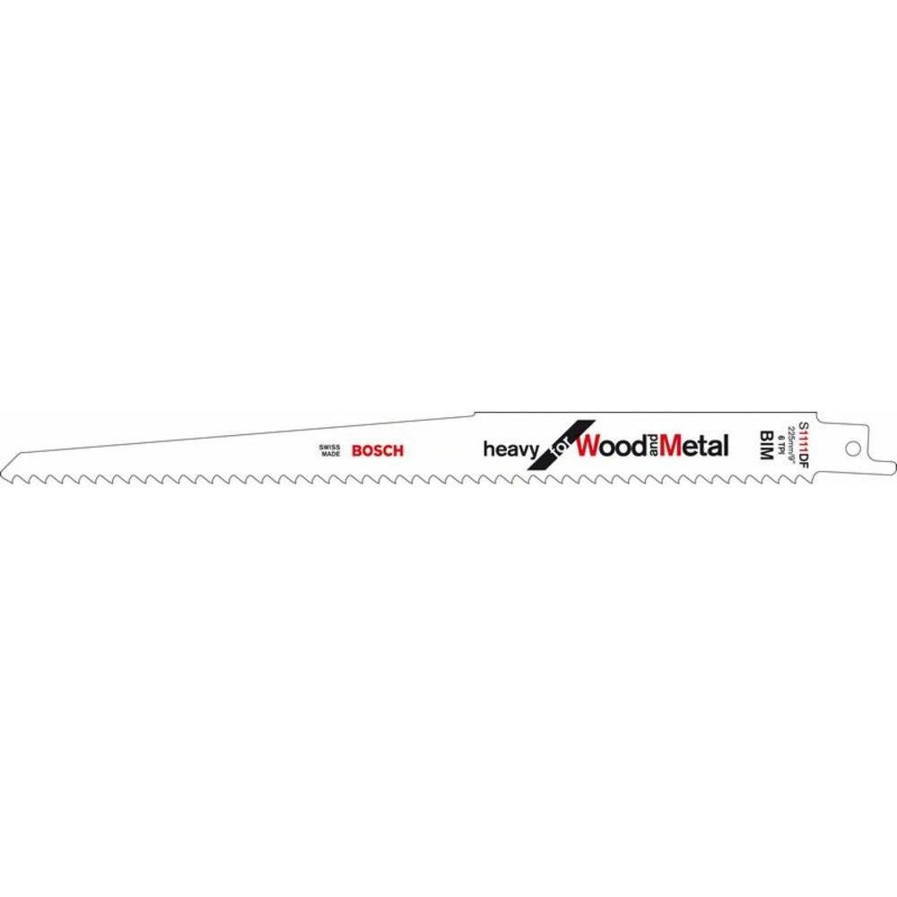 Bosch Professional Zubehör, Sägeblatt, Säbelsägeblatt S 1111 DF Heavy for Wood and Metal, 5er-Pack