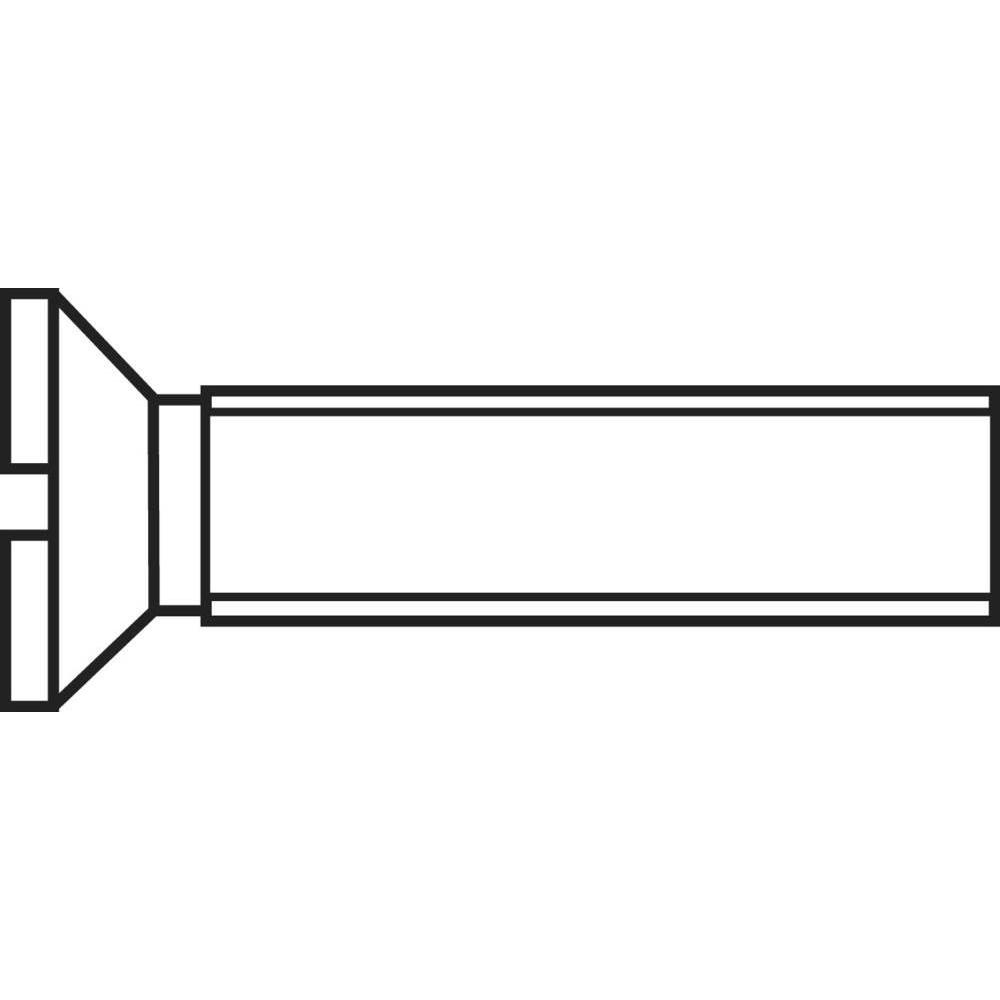 Toolcraft, Schrauben, Senkschrauben M3 8 mm Schlitz (100 Schrauben pro Stück)