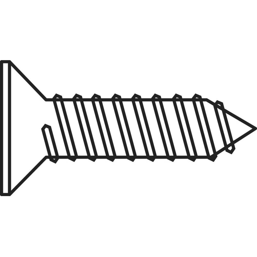 Toolcraft, Schrauben, Senkblechschrauben 2.9 mm 6.5 (100 Schrauben pro Stück)