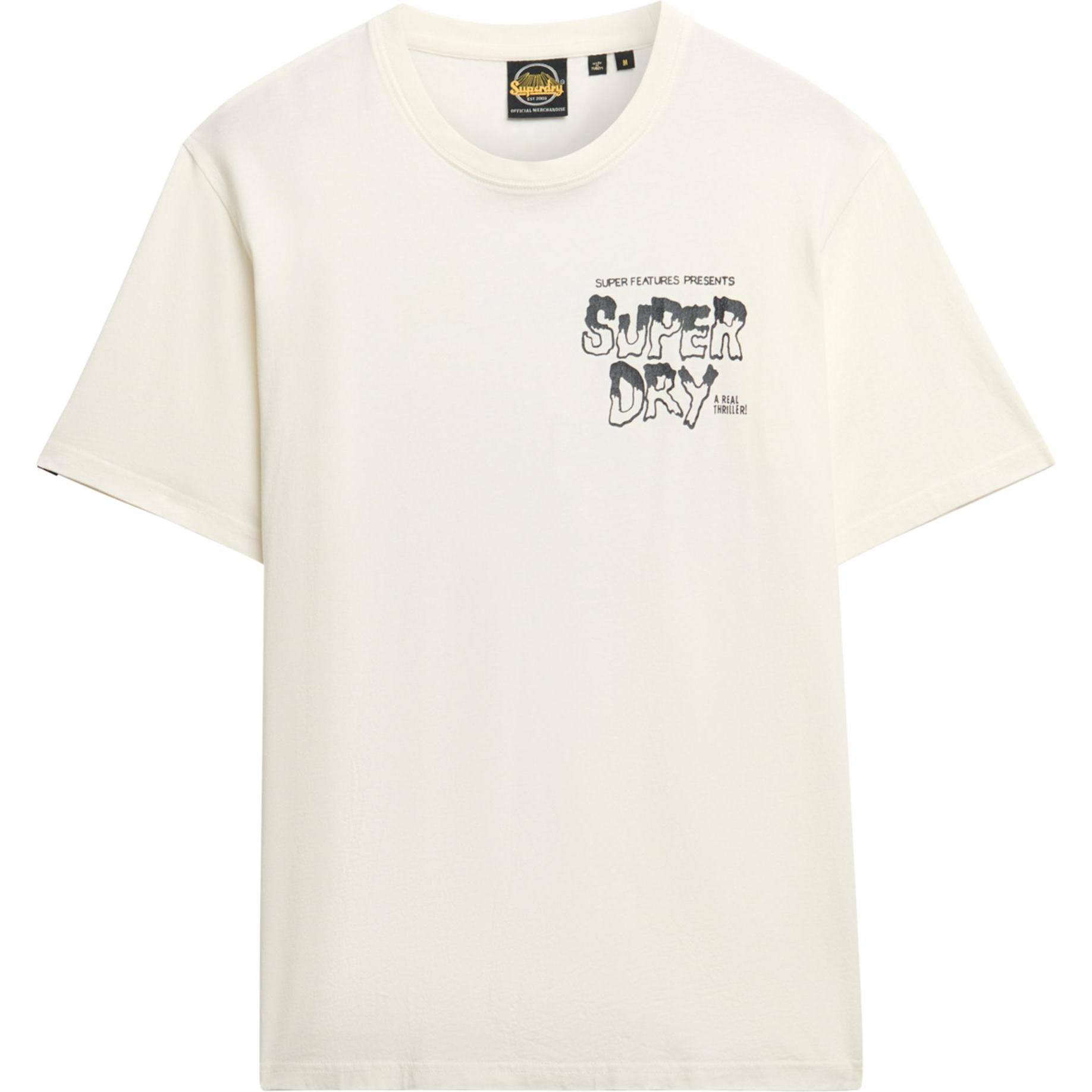 Superdry, Herren, Shirt, B-movie Graphic Loose, Weiss, (XL)