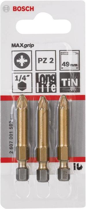 Actual product image Bosch Professional Zubehör Cross-recess bit PZ 2 Accessor (Cross Pozidriv PZ)