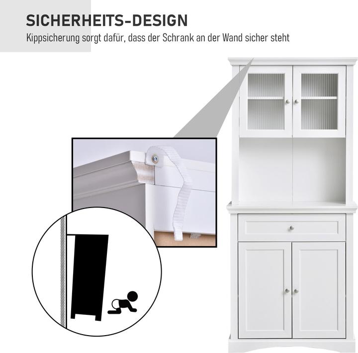 Produktbild Homcom Küchenschrank mit Schublade (79 x 40 x 180 cm)