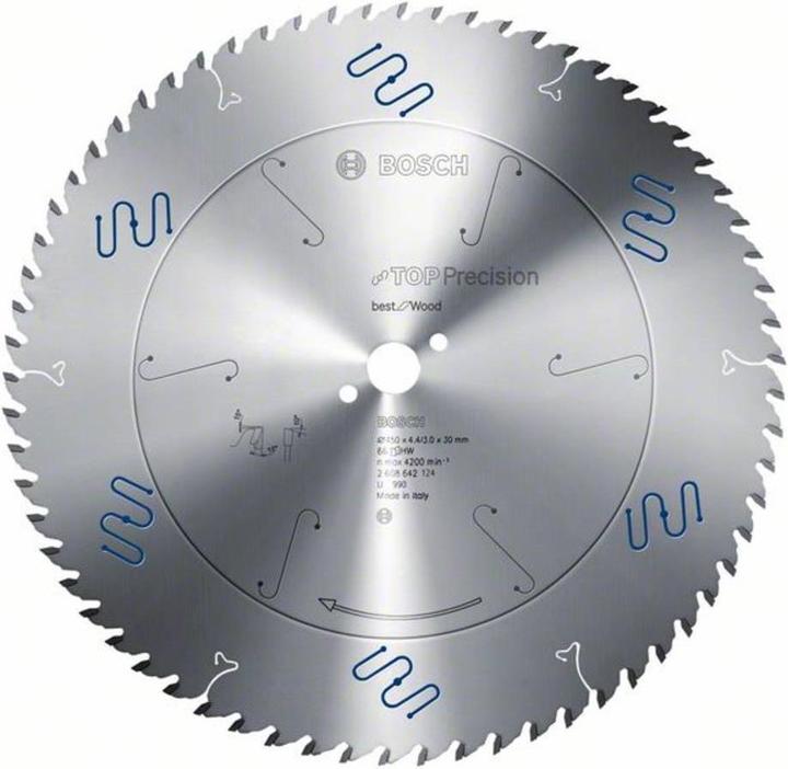 Actual product image Bosch Professional Zubehör Circular saw blade Top Precision Best for Wood, 254 x 30 x 2.3 mm, 60