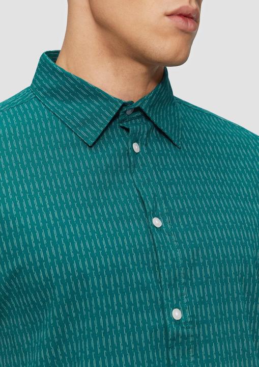 Produktbild S.Oliver Hemd Slim Fit: Gemustertes Hemd aus Baumwollstretch (XL)