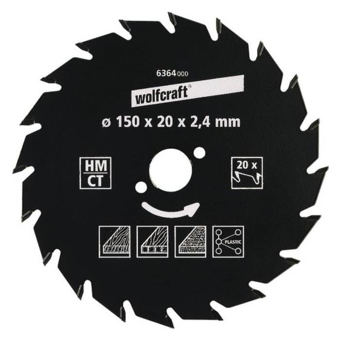 Wolfcraft, Zaagbladen, 1 Cirkelzaagblad Hm, 18 Tanden ø127mm