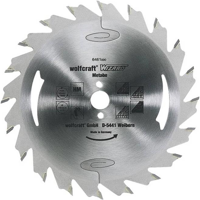 Produktbild wolfcraft 1 Kreissägeblatt HM, 20 Zähne ø130mm