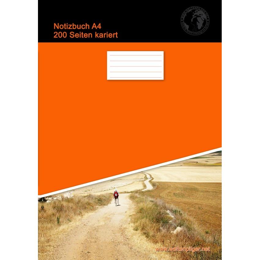 epubli, Heft + Block, Notizbuch A4 200 Seiten kariert (Softcover Orange) (A4, Kariert)