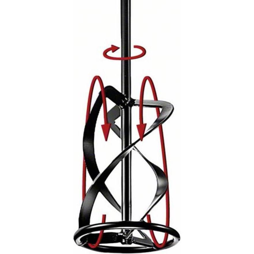 Bosch Professional Zubehör, Rührwerk + Mörtelrührer, PRO Multi Material Fibrous and Liquid Rührkorb, 120 mm