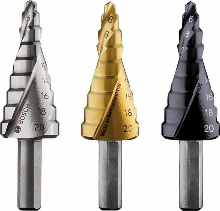 Image du produit Bosch Professional Zubehör Foret étagé HSS, 4 - 20 mm, 8 mm, 70,5 mm, 9 étages (8 mm)