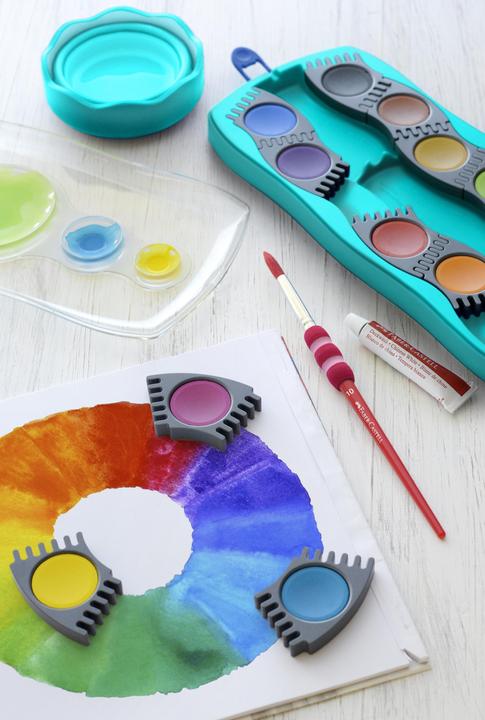 Actual product image Faber-Castell Gouache Connector paint box turquoise with 12 (12 ml)