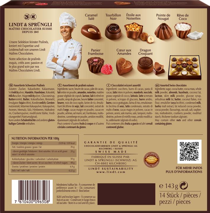 Produktbild Lindt Connaisseurs Pralinés Assortiert (143 g)