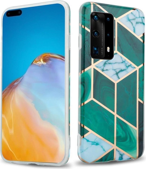 Produktbild Cadorabo IMD TPU Bunter Marmor Cover (Huawei P40)
