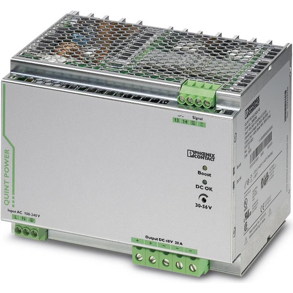 Phoenix Contact, Quadro elettrico portatile, Alimentatore per guida DIN (guida DIN) QUINT-PS