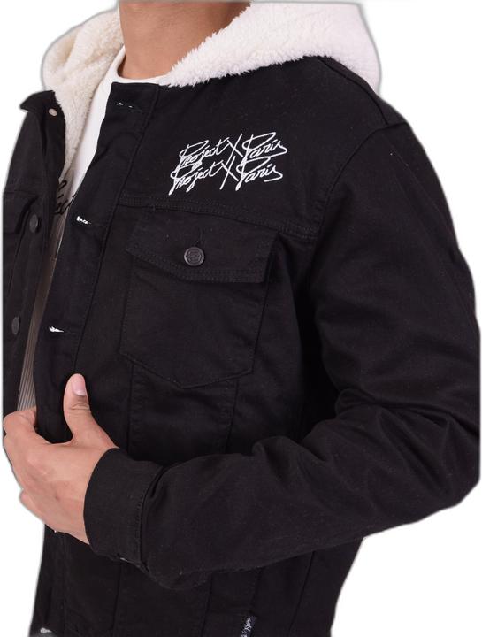 Actual product image Project X Paris Denim jacket with shearling hood (S)