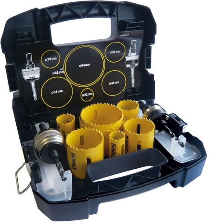 Actual product image DeWalt Hole saw set (22 mm, 29 mm, 35 mm, 44 mm, 51 mm, 64 mm, 68 mm)