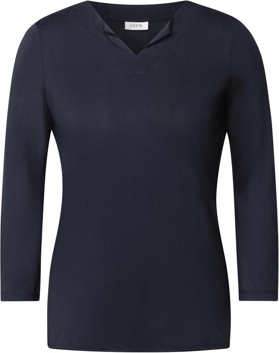 Cecil Jersey shirt in tunieklook, Universeel Blauw, L (L)