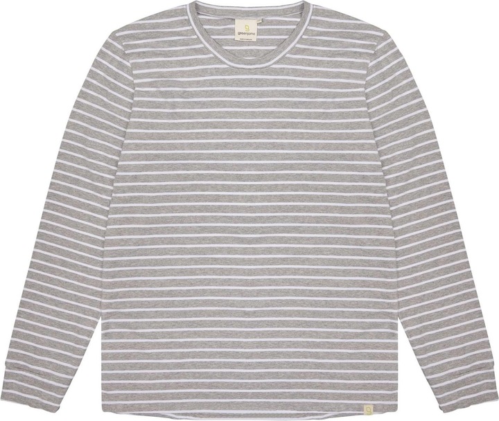 greenjama Herren Langarm-Shirt Ringel
