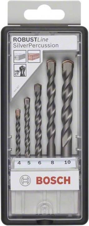 Actual product image Bosch Professional Zubehör 5-piece CYL-3 concrete drill bit set, Robust Line, 4-10 mm (4 mm, 5 mm, 6 mm, 8 mm, 10 mm)