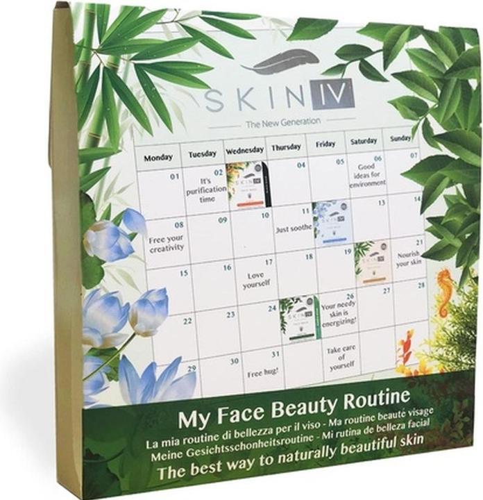 Skin Gin Skin IV Korean My Face Beauty Routine Kit Black Seaweed Lotus Flowers Bamboo & Bubble Green Tea Face