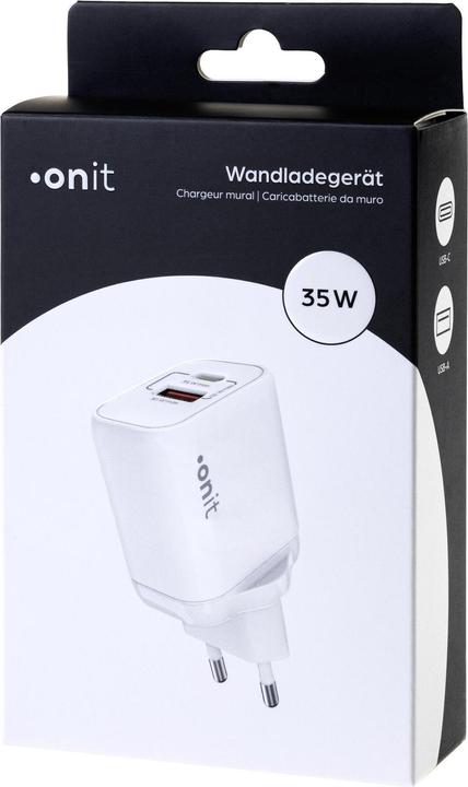 Produktbild Onit USB-Wandladegerät Dual 1C1A 35 W GaN Weiss (35 W)