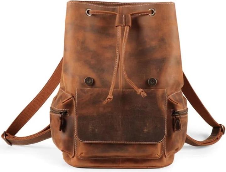 Actual product image Only-Bags.Store Handmade backpack in grained leather