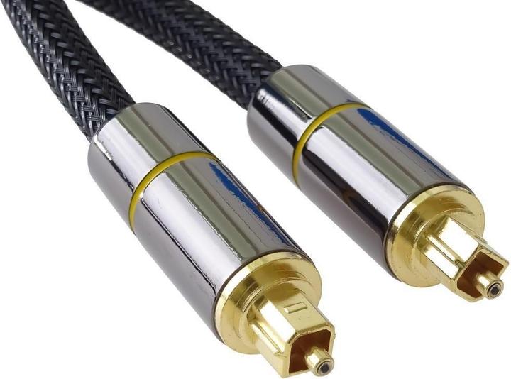 Produktbild PremiumCord OptickÃ½ audio kabel Toslink, OD:, Gold-metal design + Nylon (3 m, Toslink Kabel)