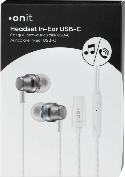 Actual product image Onit USB Type-C in-ear headphones (No noise cancellation, Cable)
