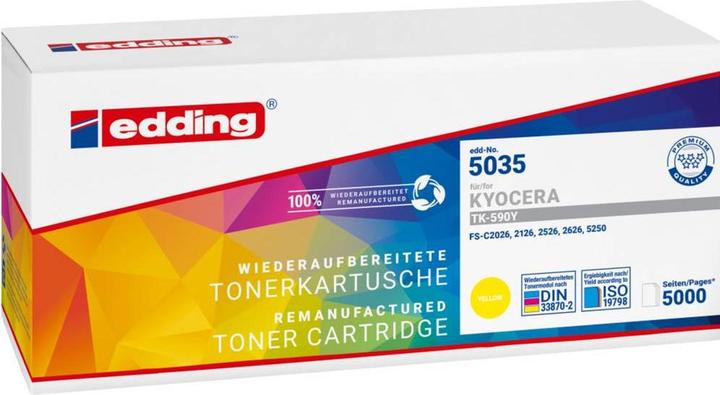 Actual product image Edding Toner 18-5035 like Kyocera TK-590Y 5.000pages yellow - toner unit (Y)
