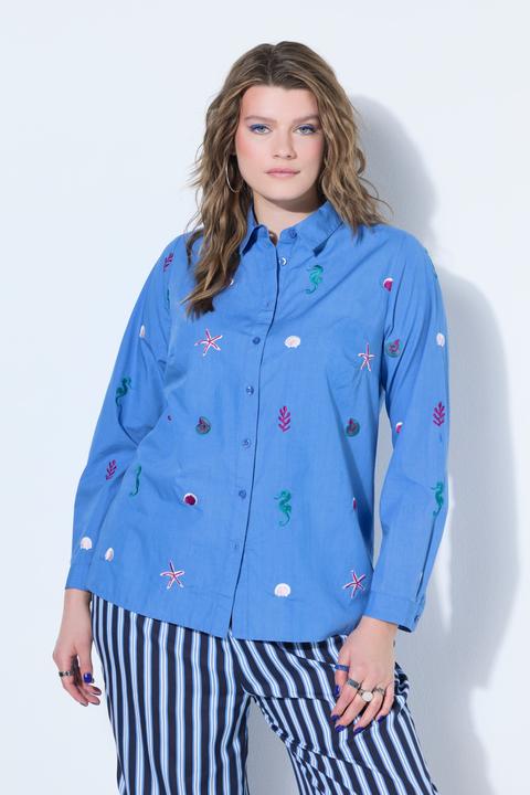 Immagine prodotto Studio Untold Camicia dal taglio squadrato con ricami marini (46, 48)