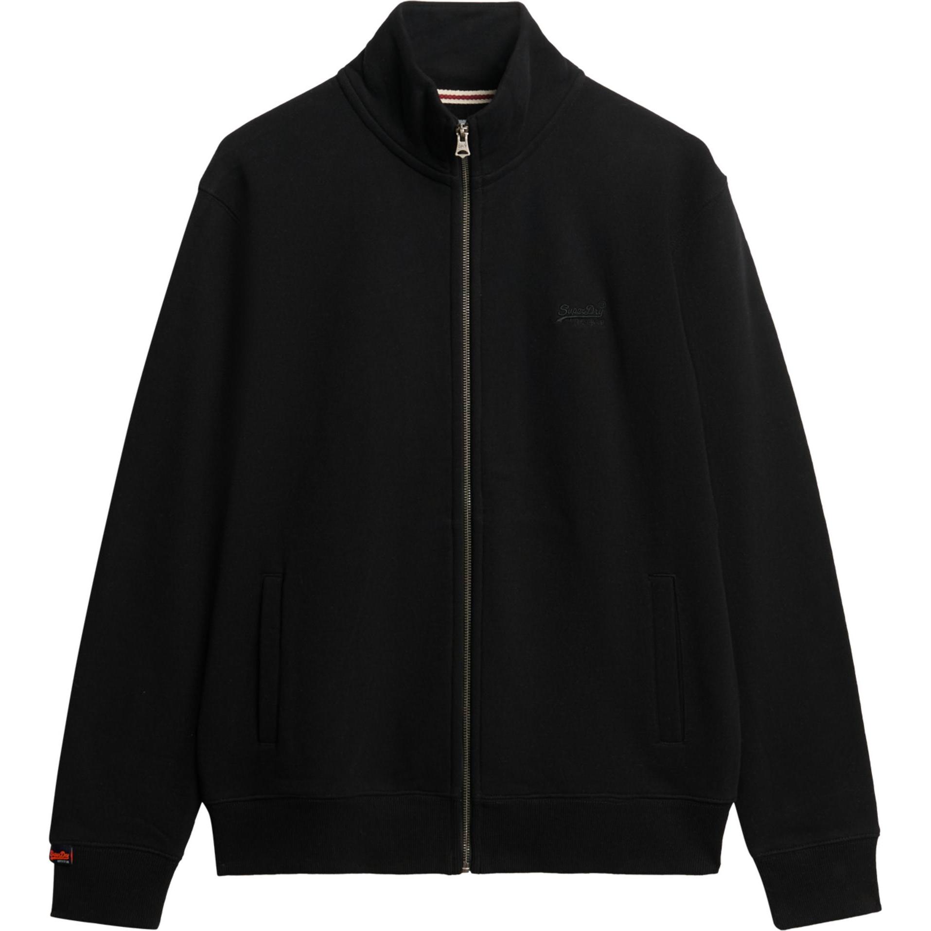 Superdry, Herren, Pullover, Sweatjacke Casual Figurbetont Essential Logo Track Top, Schwarz, (L)