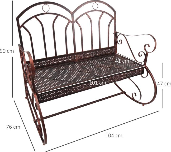 Actual product image Outsunny Garden bench with swing function