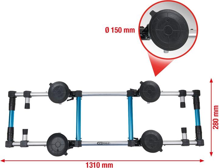 Actual product image KS Tools Quadruple suction lifter, 50 kg (100 kg)