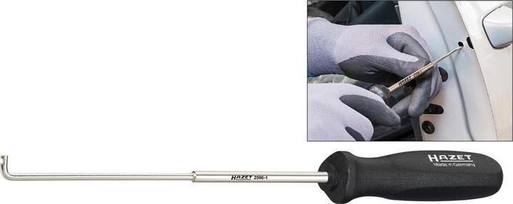 Image du produit HAZET Outil pour poignée de porte 2598-1 - Longueur totale : 256 mm