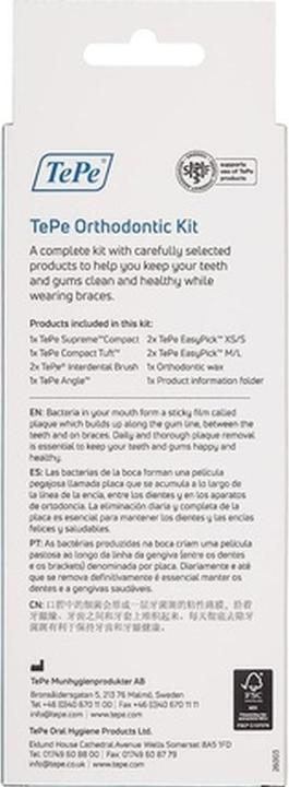 Actual product image TePe Orthodontic Kit 10pcs Oral Care for Cleaning Braces and Implants Interdental Tools Good for Tee (10 x)