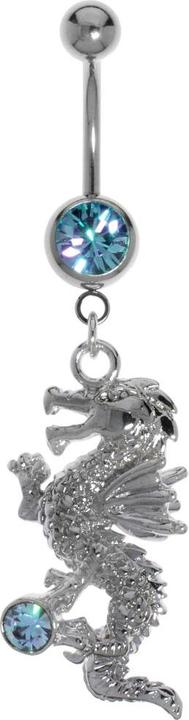 Produktbild Bijouteria Bauchpiercing (Messing rhodiniert, Kristall, Chirurgenstahl 316L)