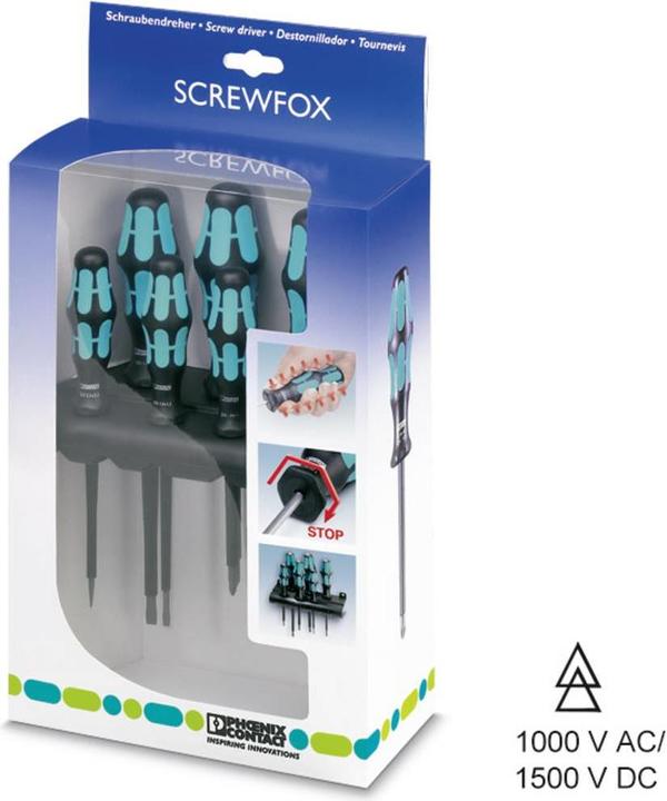 Produktbild Phoenix Contact VDE Schraubendreher-Set 6teili (Pozidriv-Kreuzschlitz (PZ), Schlitzschrauben)