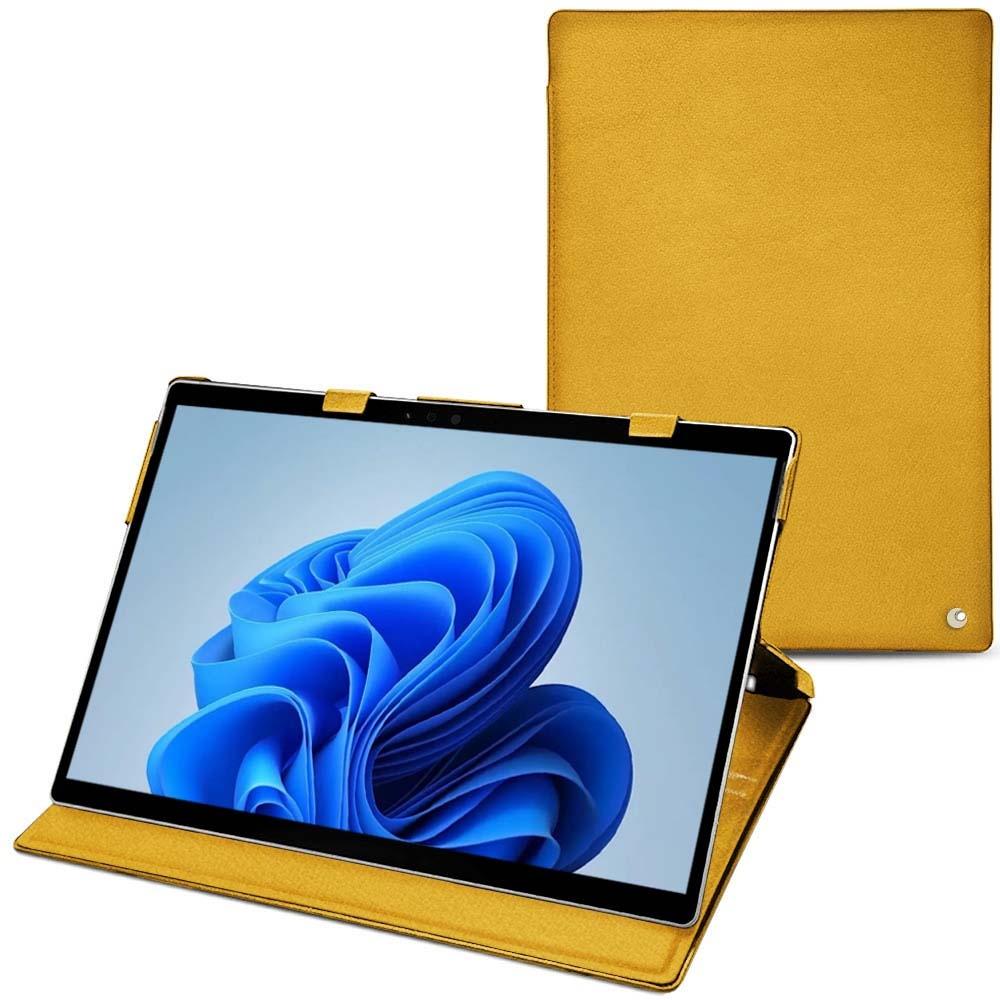 Noreve Lederschutzhülle vertikal (Microsoft Surface Pro 8), Tablet Hülle, Orange