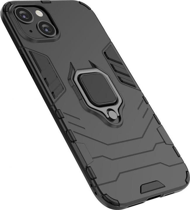 Actual product image Hurtel Ring Armor case for iPhone 14 Pro Max armoured cover magnetic holder ring black (Apple iPhone 14 Pro Max)