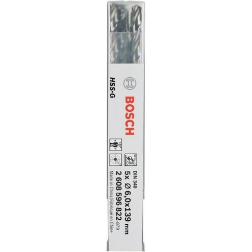 Bosch Professional Zubehör, Bohrereinsatz, PRO Metal HSS-G Spiralbohrer, 5,5 x 91 x 139 mm (5.5 mm)