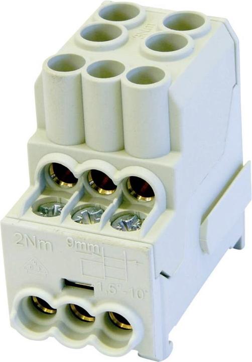 Actual product image Hora eTec Subdistribution block gray 1poli