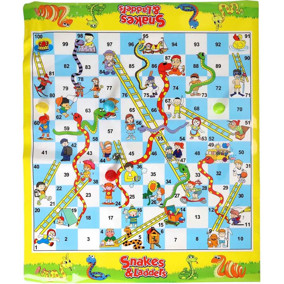 Brettspiel „Schlangen und Ludo“.