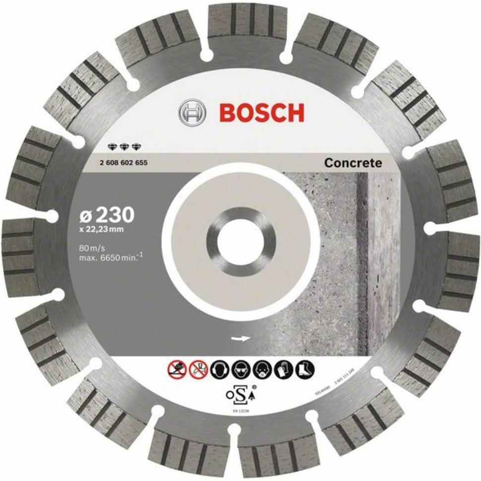 Bosch Professional Zubehör, Lama, Disco da taglio diamantato PRO Concrete, 180 x 22,23 mm