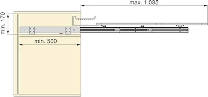 Actual product image Emuca Foldable and Extendable Ironing Board for Furniture Installation