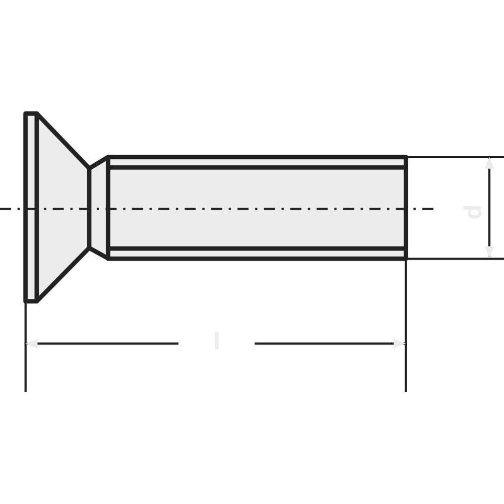 Toolcraft, Schrauben, Senkschrauben M2.5 8 mm Schlit (100 Schrauben pro Stück)