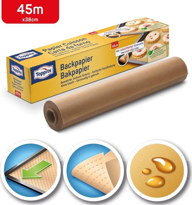 Produktbild Toppits Backpapier Maxipack 45 m, Backpapierart: Rolle
