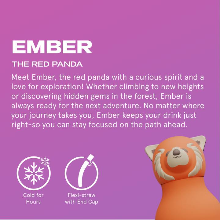 Actual product image Asobu BESTIE BOTTLE - EMBER The Red Panda (0.46 l)