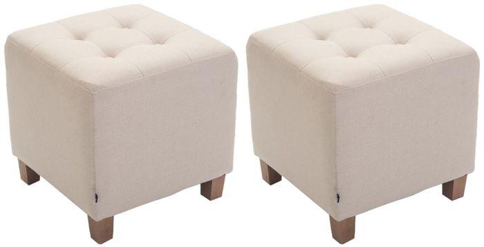 Actual product image Swisshandel24 Set of 2 stools Pharaoh, antique-light, cream
