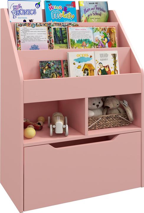 Homcom Kinderbücherregal MDF, Nylon Rosa