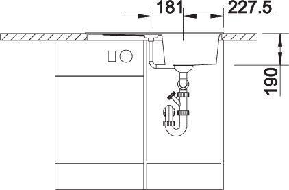 Actual product image Blanco Zia 45 S (Fitted sink, 78 cm, 50 cm)
