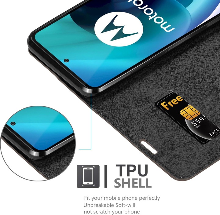 Actual product image Cadorabo Book Invis. Magnet sleeve (Motorola Moto G71 5G)